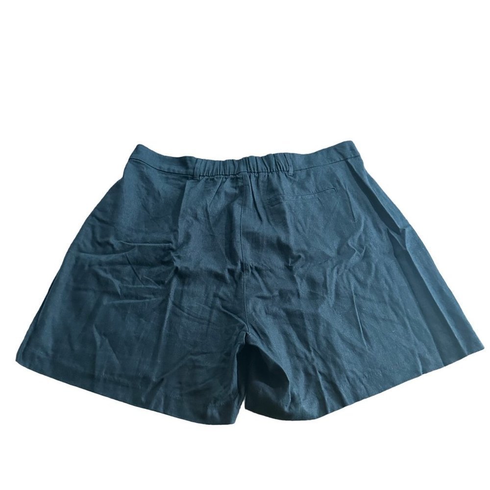 Old Navy Shorts Women 2x Black Linen Blend High Waisted Taylor Trouser Shorts - Picture 5 of 15